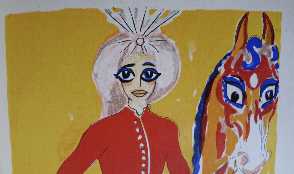 Kees van Dongen,Houtgravure ,'Aladdin à cheval', houtgravure,1955,1001 nacht kopen? Bied vanaf 35!