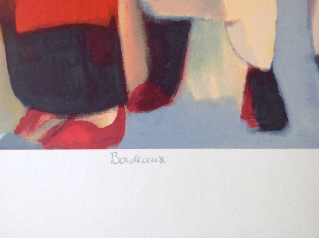 Hans van den Berg; zeefdruk: titel Bordeaux kopen? Bied vanaf 50!