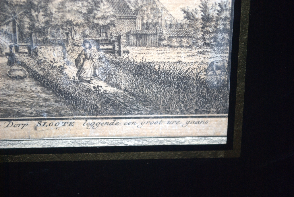 Het vermakelyke en wel beplante Dorp Sloote - ets en gravure kopen? Bied vanaf 20!
