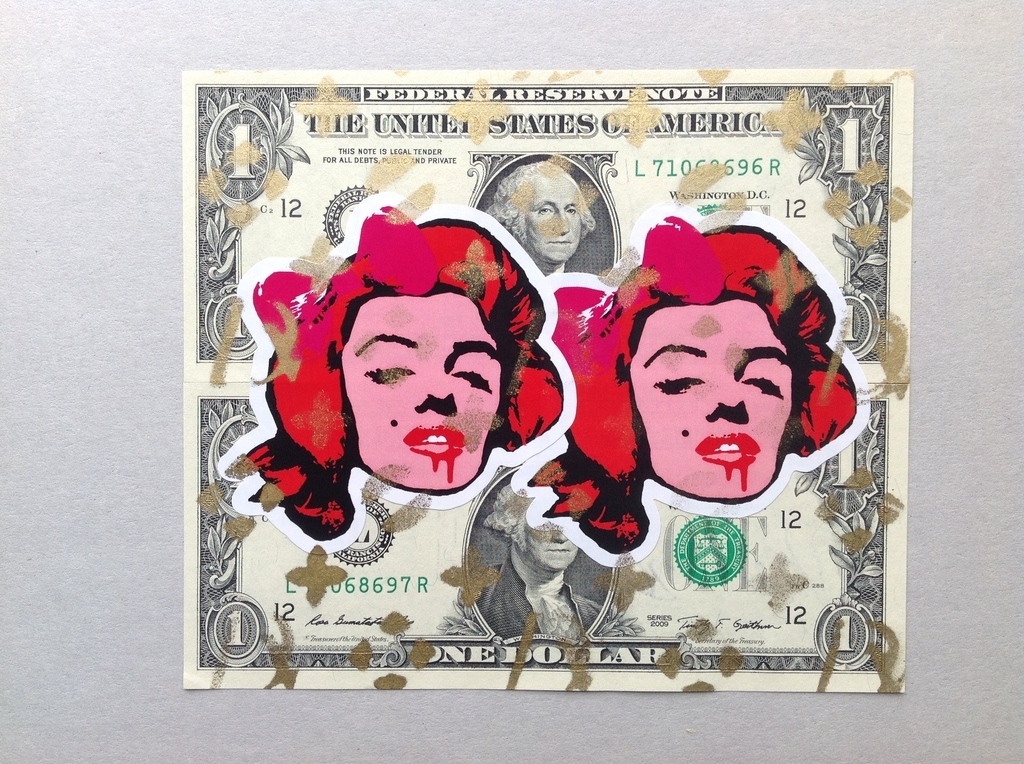 DEATH NYC-graffiti pop art biljet-2 Monroe Red kopen? Bied vanaf 85!