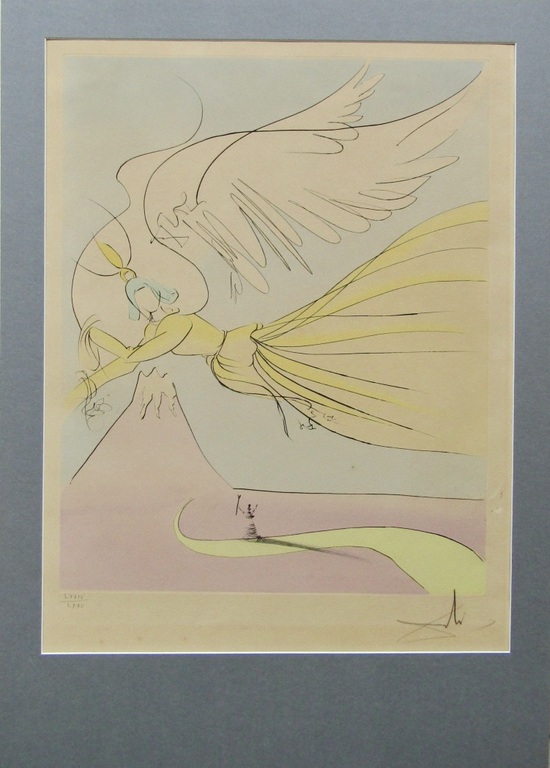 Salvador Dali - Hagoromo - Originele ets met stencil in kleur - Gesigneerd- 1976 kopen? Bied vanaf 700!