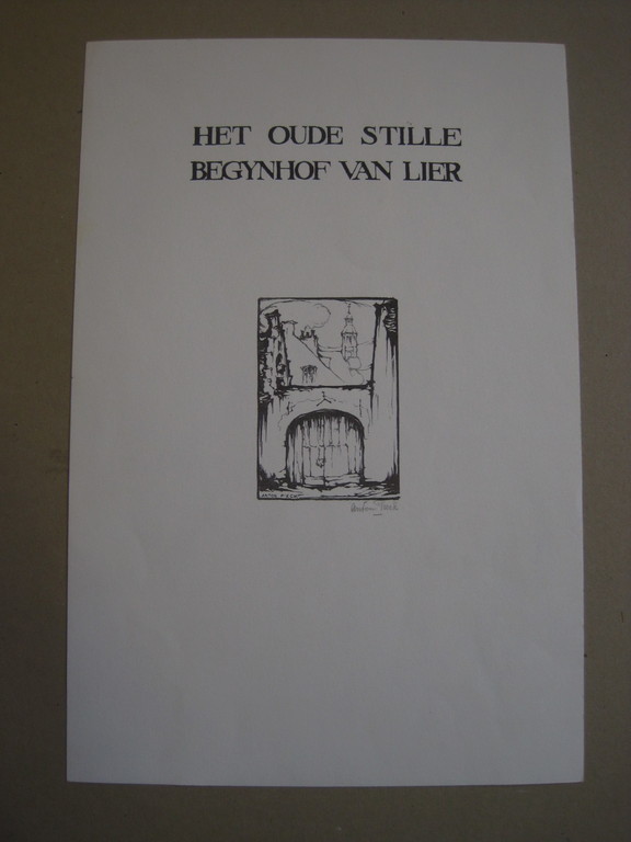 Anton Pieck gesigneerd voorblad/houtsnede "Het oude stille Begijnhof van Lier"  kopen? Bied vanaf 1!
