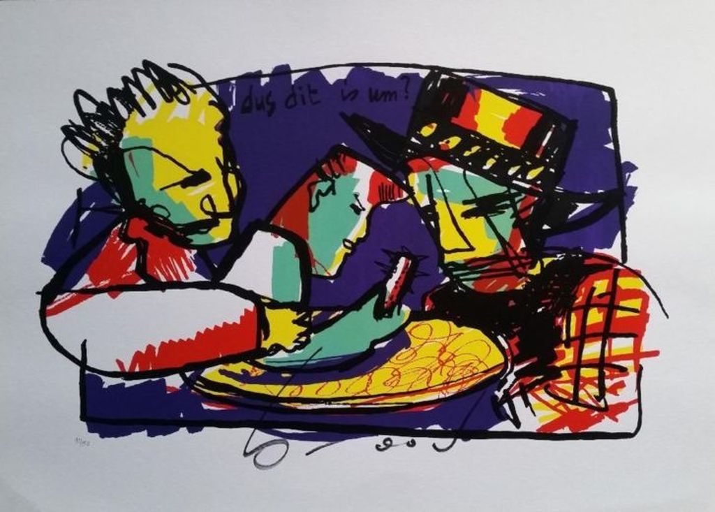 Dus dit is um - Originele zeefdruk van Herman Brood verkocht voor € 195!