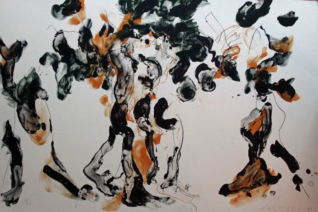 Zeer grote litho van Ger Lataster in perfecte staat uit 1994 17/50 verkocht voor € 137!