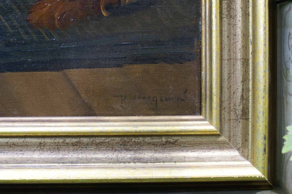 Hendrik Weegewijs, olieverfschilderij op doek, lief hondje kopen? Bied vanaf 125!