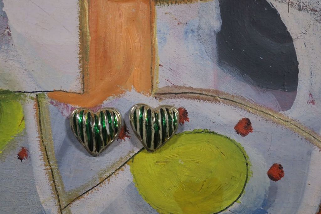 Meertje Kaal: Olieverf en collage op doek, Koningin Beatrix met.. - Ingelijst kopen? Bied vanaf 1!