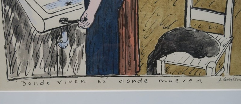 Pieter Holstein: Ets, Donde viven es donde mueven - Ingelijst kopen? Bied vanaf 35!