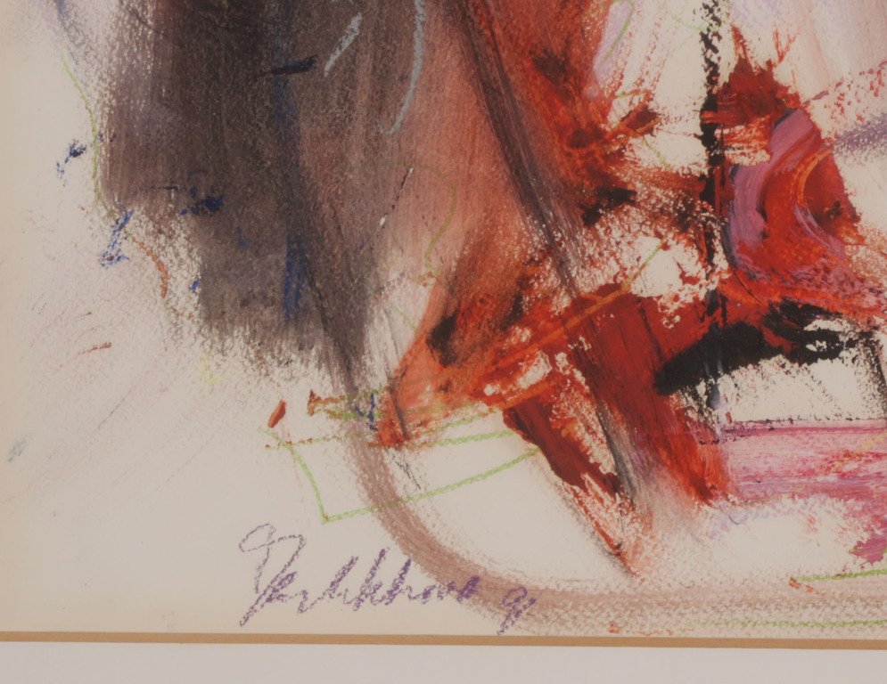 Onbekend gesigneerd: Olieverf en krijt op papier, Z.T. II - Ingelijst kopen? Bied vanaf 1!