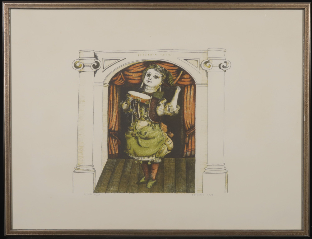 Herman Berserik: Litho, Pop - Ingelijst verkocht voor € 160!