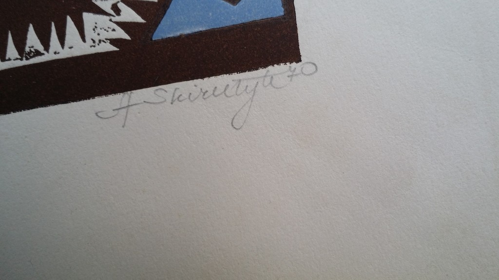 Aldona Skirutyte, Kleurenlitho, Schepen kopen? Bied vanaf 20!