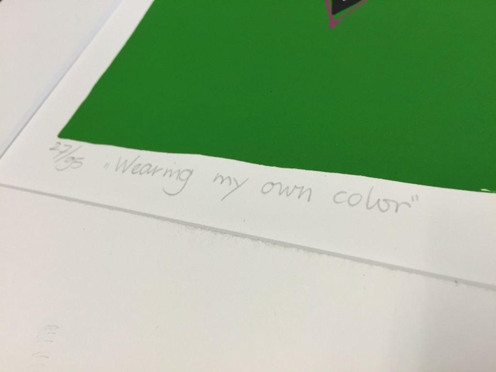 Naerebout (Marianne) | Zeefdruk 27-95 | Wearing My Own Color | 75x87 cm kopen? Bied vanaf 50!