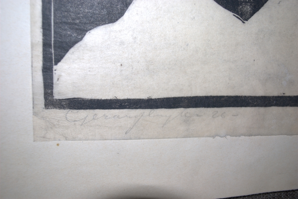 houtsnede, portret J.Krishnamurti (1895-1986), gesigneerd en gedateerd 1926 kopen? Bied vanaf 45!