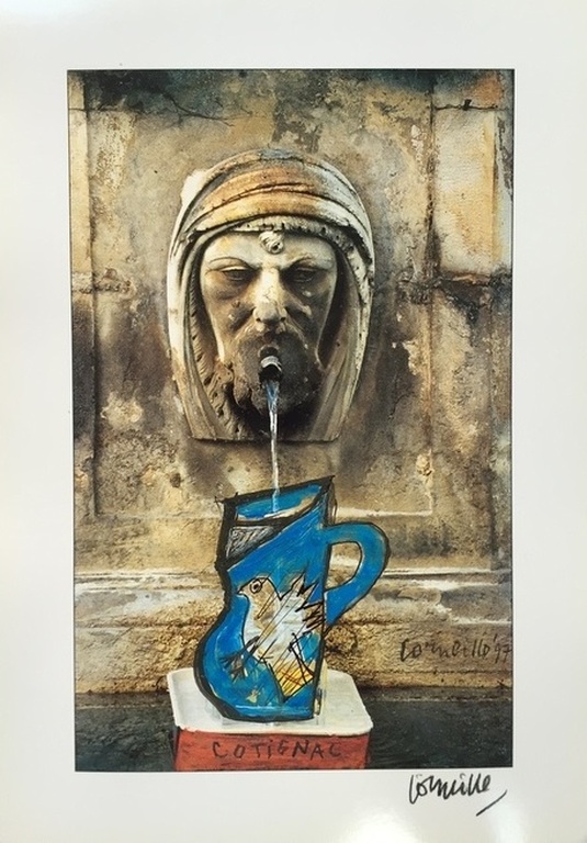 Nico Koster, Corneille - 2x foto Atelier Corneille in Contignac verkocht voor € 65!