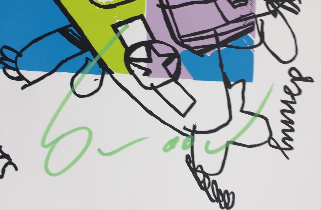 Herman Brood - Biggles, buck - Originele hand gesigneerde zeefdruk kopen? Bied vanaf 1!