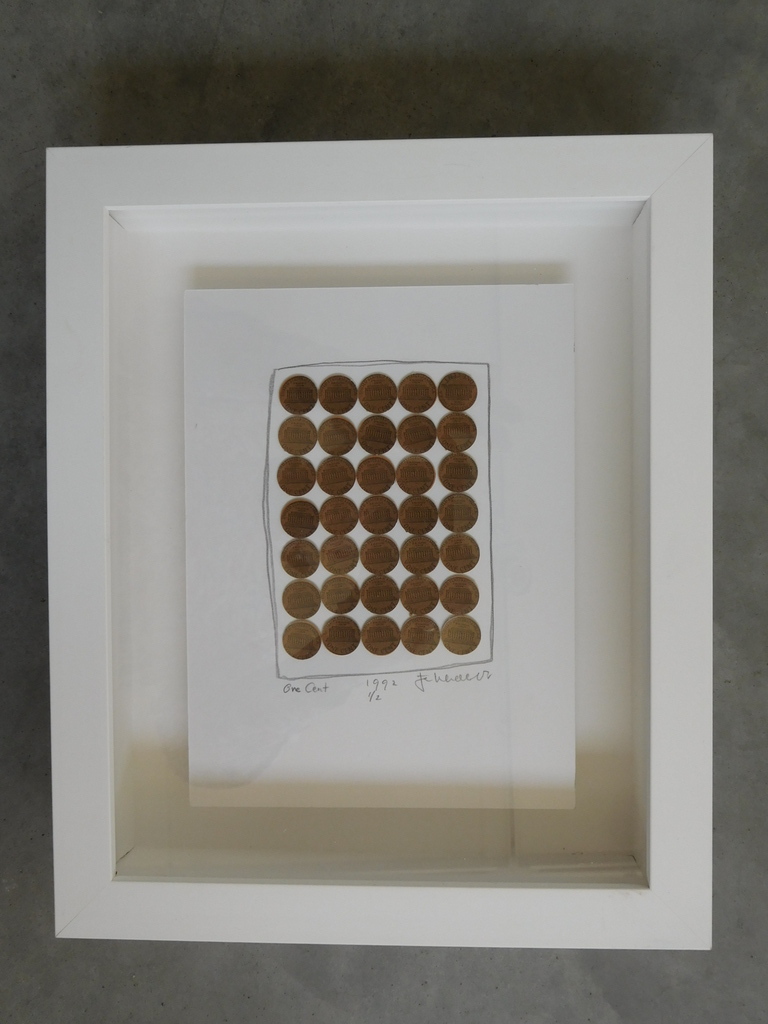 Jan Henderikse, "One Cent", 1/2, origineel werk, 1992, gesigneerd verkocht voor € 250!
