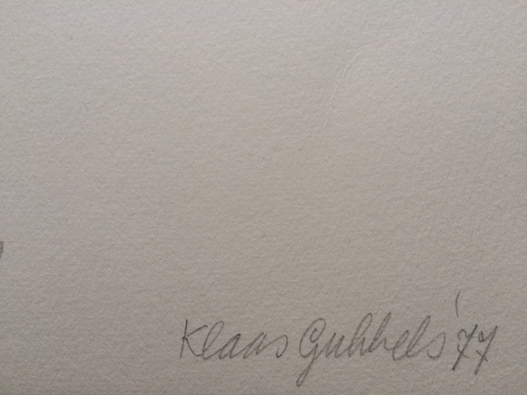 Klaas Gubbels, litho, Koffiekan op tafel kopen? Bied vanaf 475!