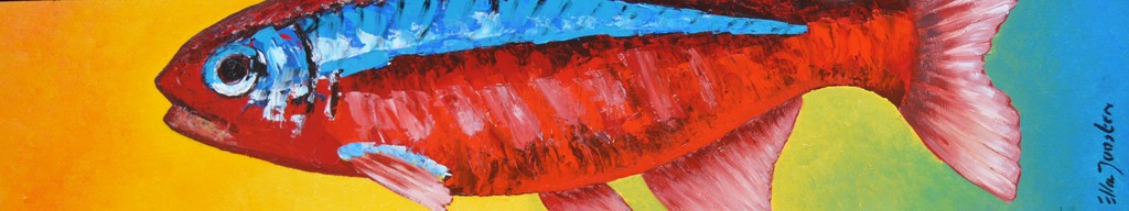 Ella Joosten: Acryl op paneel, Fancyfish kopen? Bied vanaf 150!