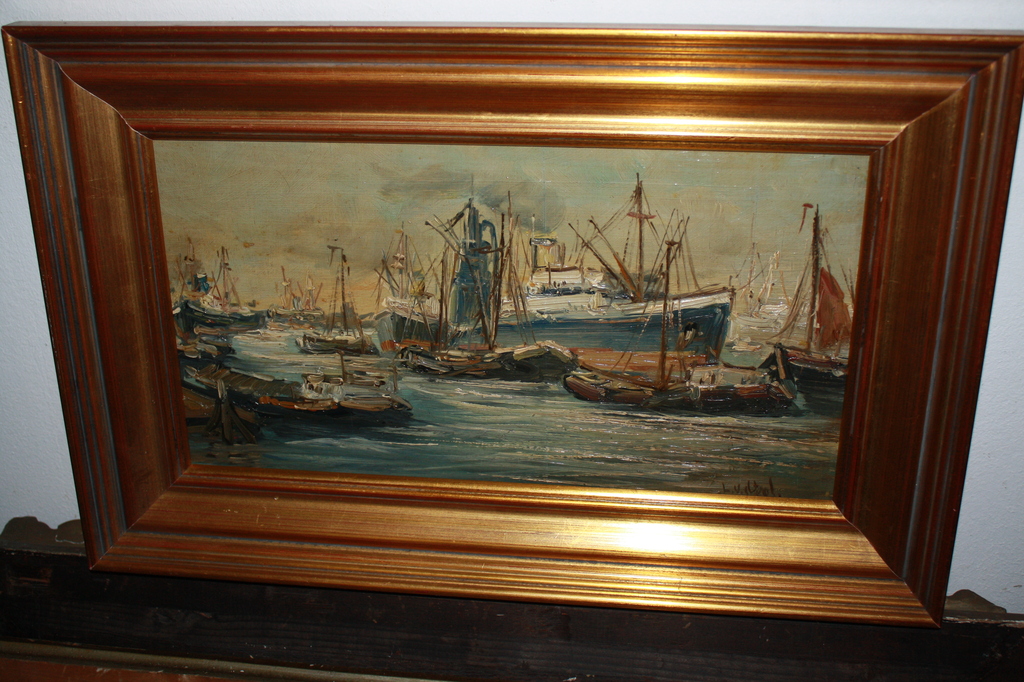 Louis van der Pol - HAVENGEZICHT met VISSERSVLOOT kopen? Bied vanaf 119!