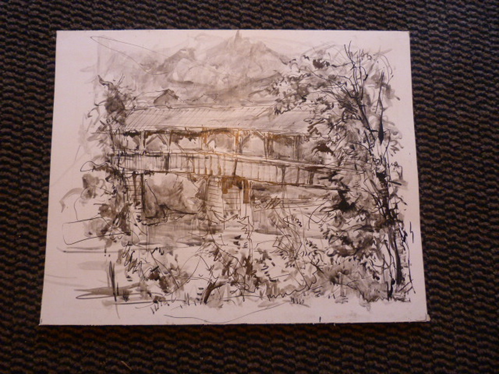 Jobst Heinrich Frese ( 1914 - 1986 ) - 4 x  tekening/aquarel kopen? Bied vanaf 1!