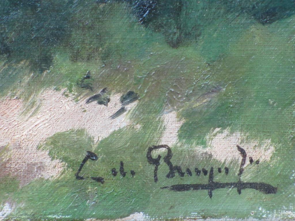 Cornelis de Bruin, Boerenerf met kippen, Olie op doek kopen? Bied vanaf 80!