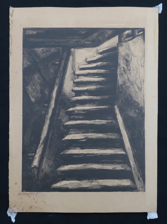 Aart van Dobbenburgh: Litho, De trap kopen? Bied vanaf 1!