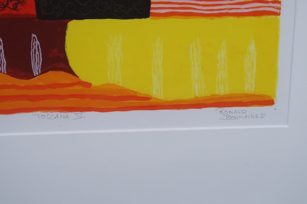 Ronald Boonacker: Zeefdruk, Toscana IV - Ingelijst kopen? Bied vanaf 40!