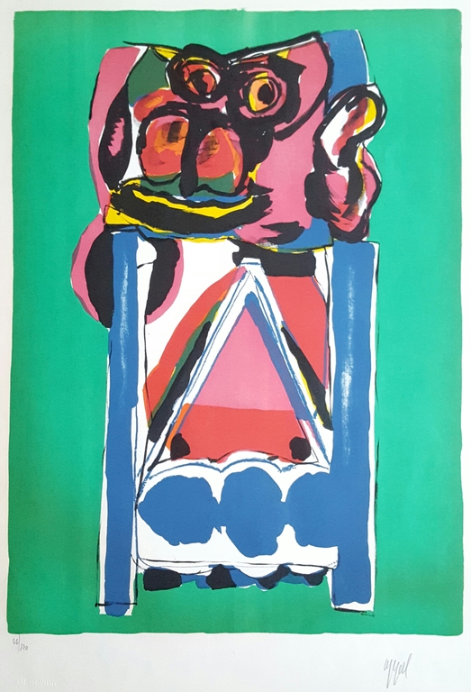 Karel Appel - litho - Jules au repos - 1968 verkocht voor € 695!