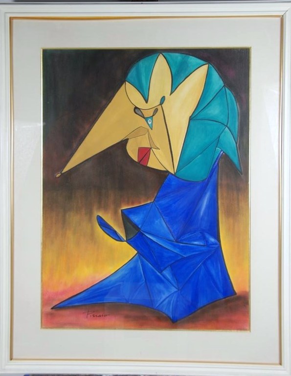 PISCARO ORIGINELE OLIE OP DOEK/HOUT "" kopen? Bied vanaf 75!