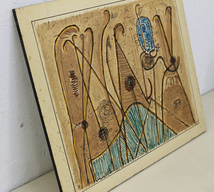 L.P. Boone: Gouache op papier geplakt kopen? Bied vanaf 1!