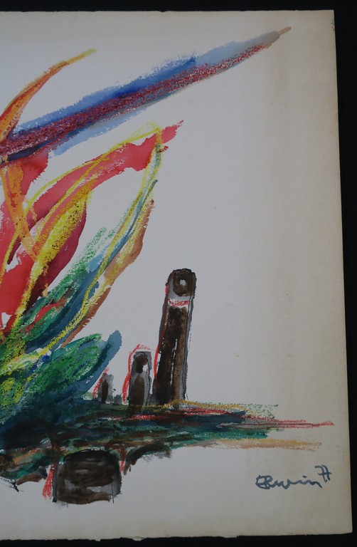 Erwin de Vries: Krijt en Aquarel, Landschap kopen? Bied vanaf 1!