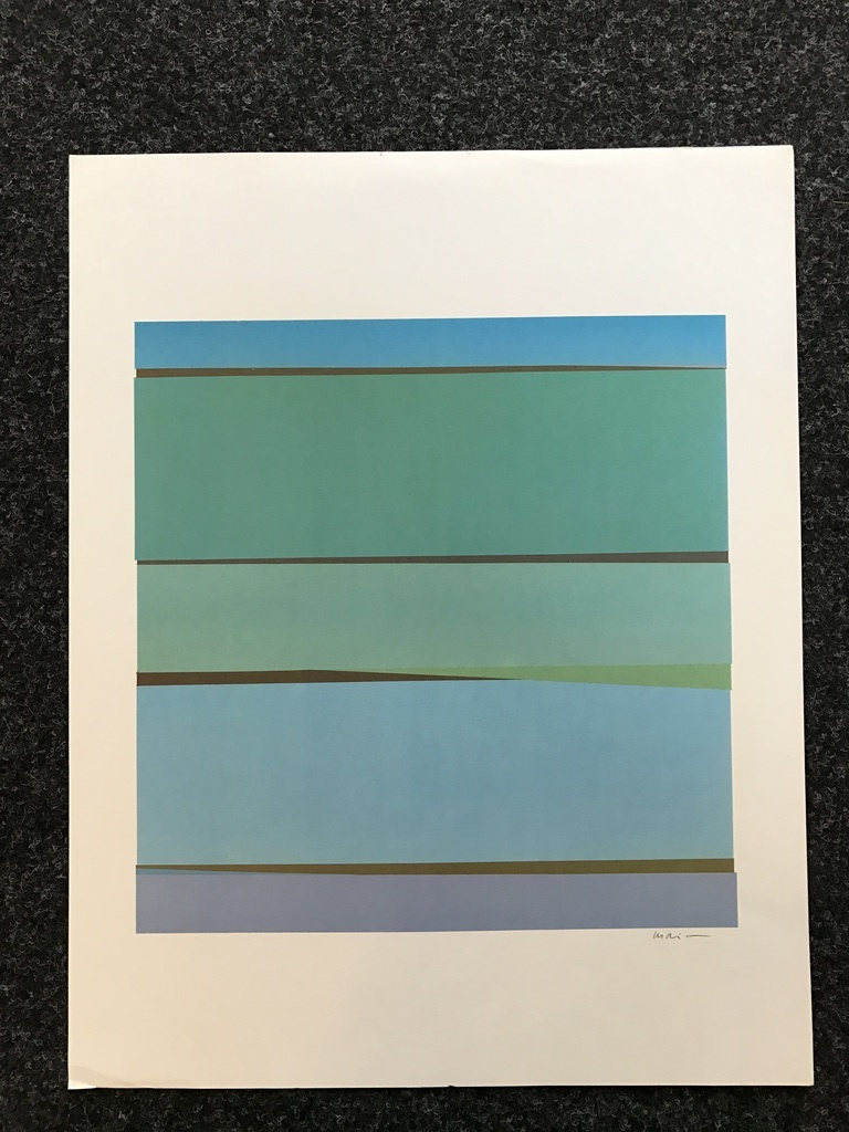 PHILIPE MORISSON    originele zeefdruk   BLEU verkocht voor € 35!