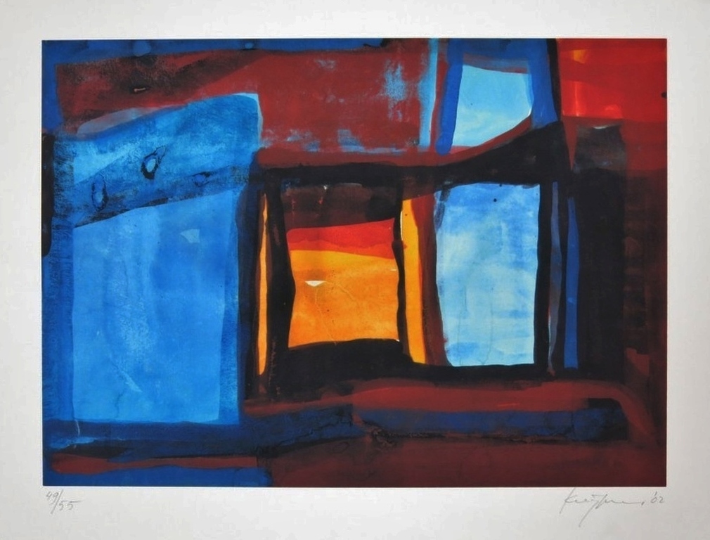 Theo Kuijpers: Giclee, Abstract, Gesigneerd, 2002 verkocht voor € 75!
