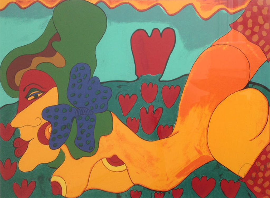 Patty Harpenau, zeefdruk, Titel: With love from Holland verkocht voor € 150!