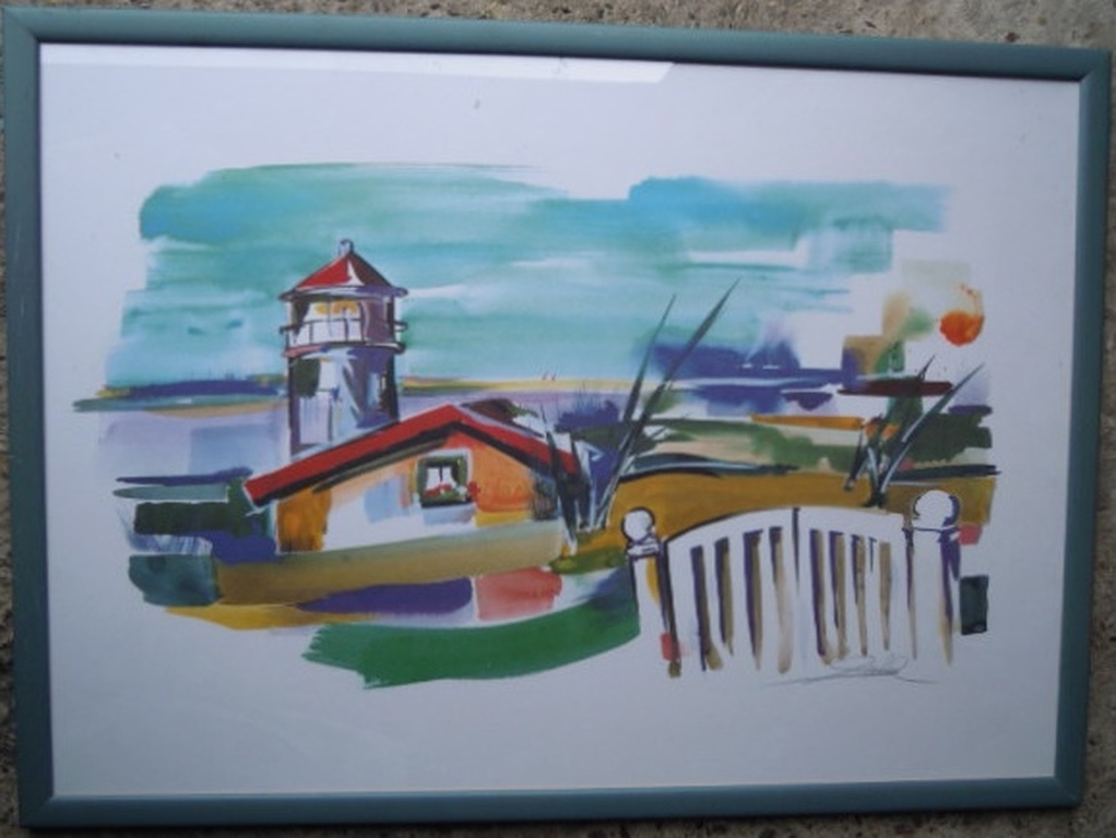 Prachtig gesigneerde AQUAREL 73 x 54 cm - heel kleurrijk.    kopen? Bied vanaf 10!
