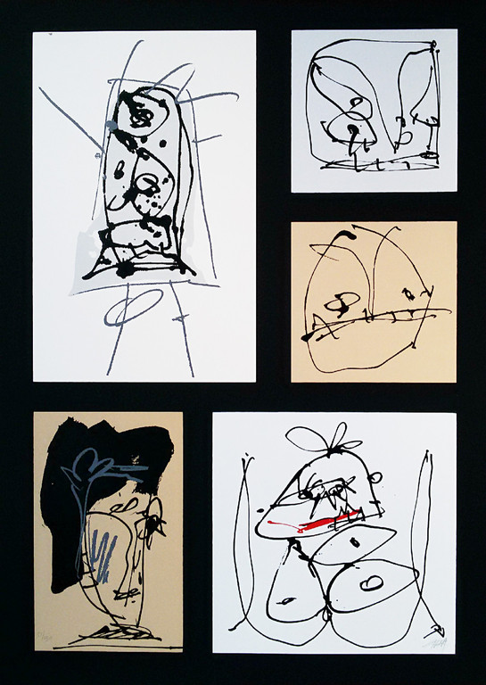 Antonio Saura - Antonio Saura - Triptico de Amsterdam, zeefdruk verkocht voor € 240!