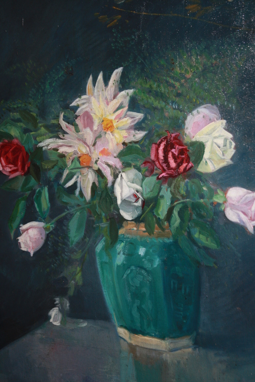 LOUIS SAALBORN  - ROZEN IN GEMBERPOT verkocht voor € 450!