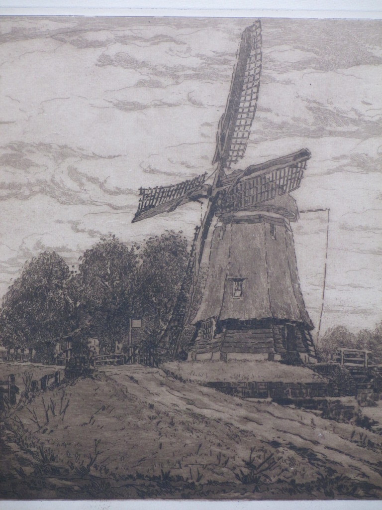 Hendrik Weegewijs, Watermolen te Edam, Ets kopen? Bied vanaf 40!