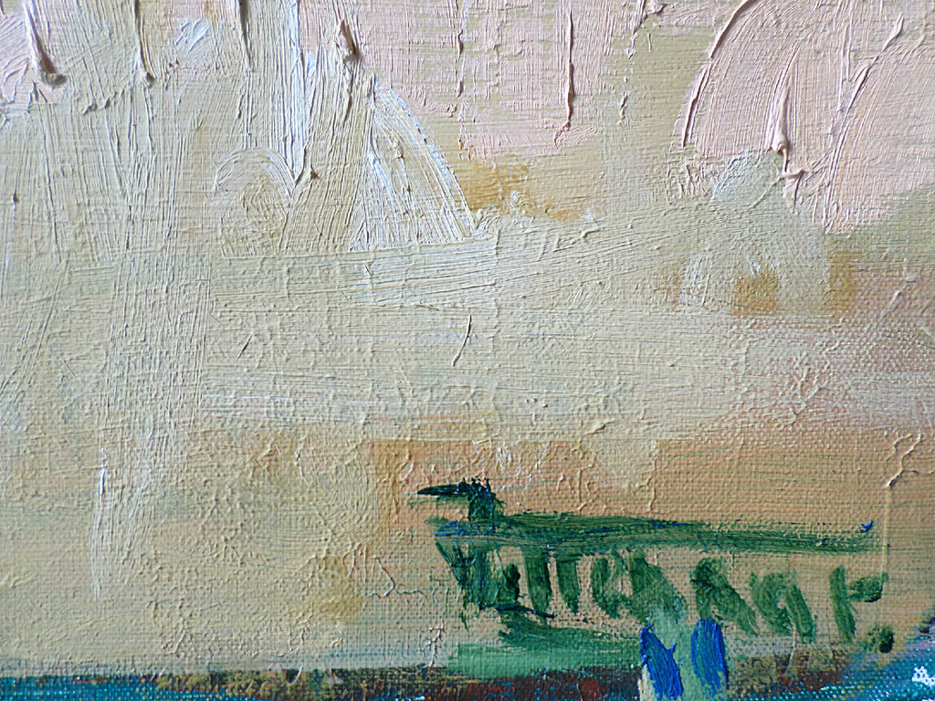 Janny Tollenaar - Kustgezicht, olieverf op doek (zeer groot) kopen? Bied vanaf 175!