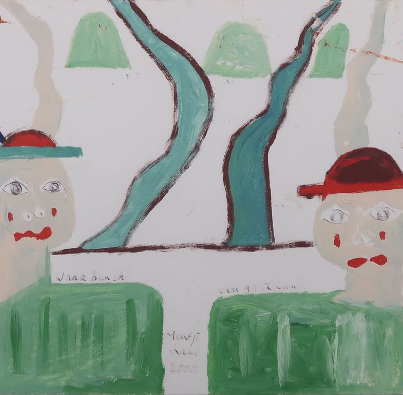 Meertje Kaal: Olieverf op karton, Waar ben ik? Waar ga ik heen? - Ingelijst kopen? Bied vanaf 1!