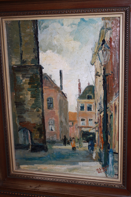 STADS GEZICHT DELFT - STRAATJE MET PERSONEN kopen? Bied vanaf 1!