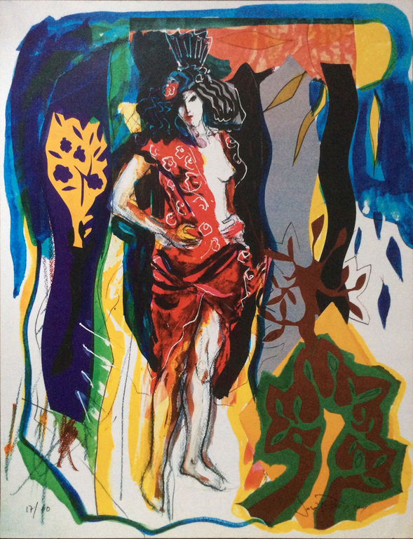 Laatste keer! José Pirès, Carmen II, zeefdruk, hand gesigneerd kopen? Bied vanaf 59!