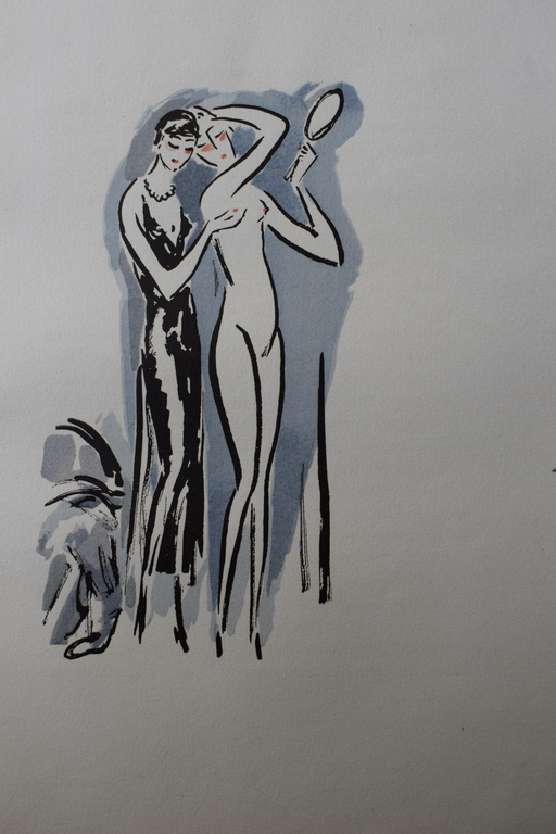 Kees van Dongen - Pochoir La Garconne  - Twee Vrouwen kopen? Bied vanaf 250!