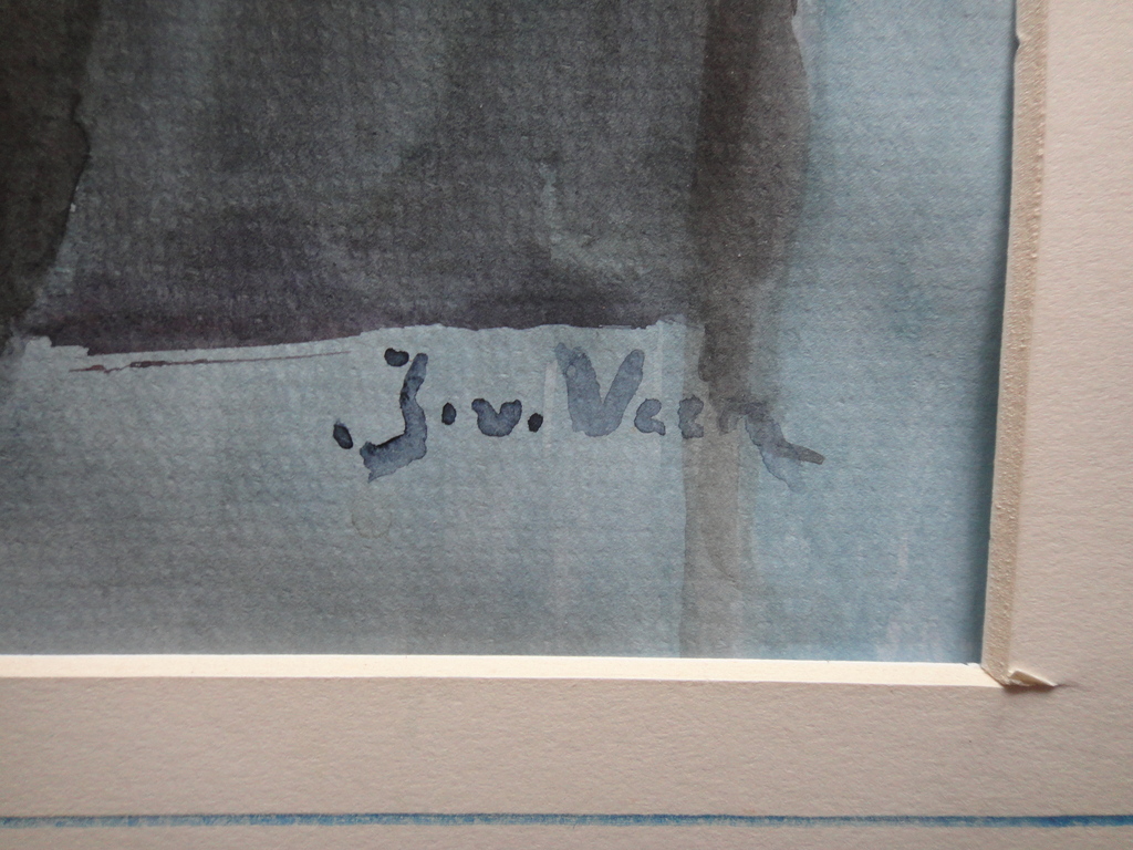 Jaap van Veen, aquarel, jaren '70 portret van dame bruin/rossig steil haar  kopen? Bied vanaf 1!
