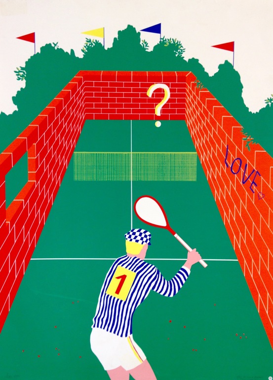 Etienne Elias. Zeefdruk (prent 190). "Tennisspeler" kopen? Bied vanaf 1!
