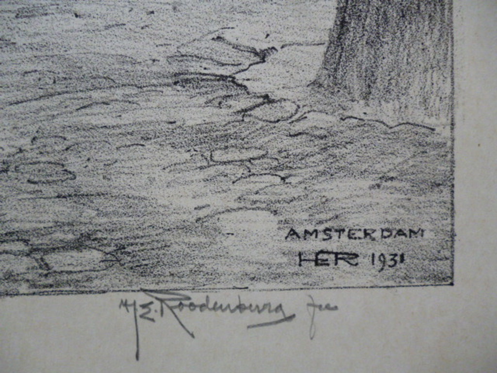 H.E.Roodenburg - litho - Heerengracht/Leidschegracht, Amsterdam kopen? Bied vanaf 70!