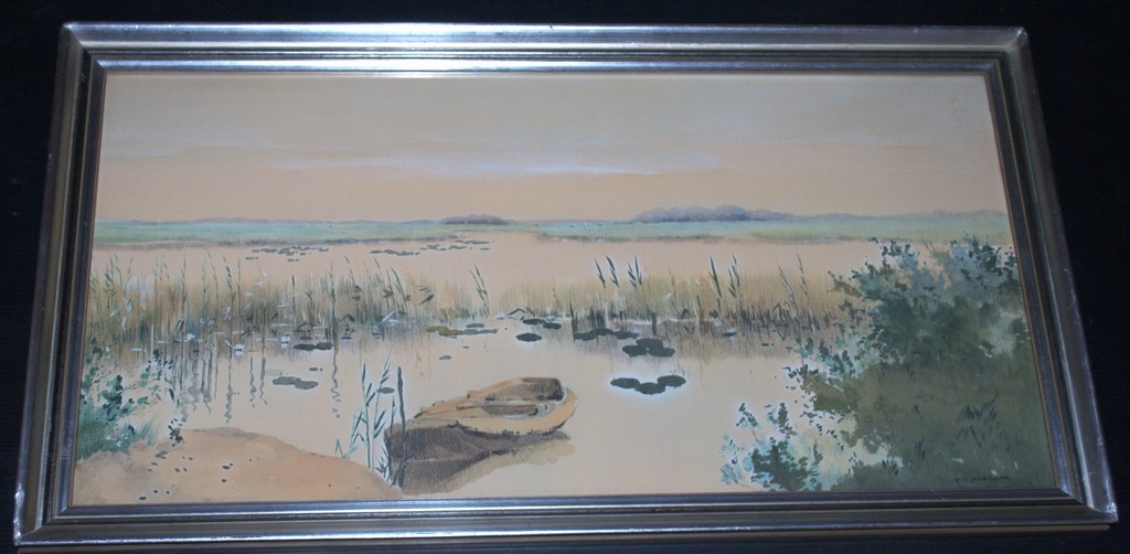 aquarel: Brabants waterlandschap kopen? Bied vanaf 40!