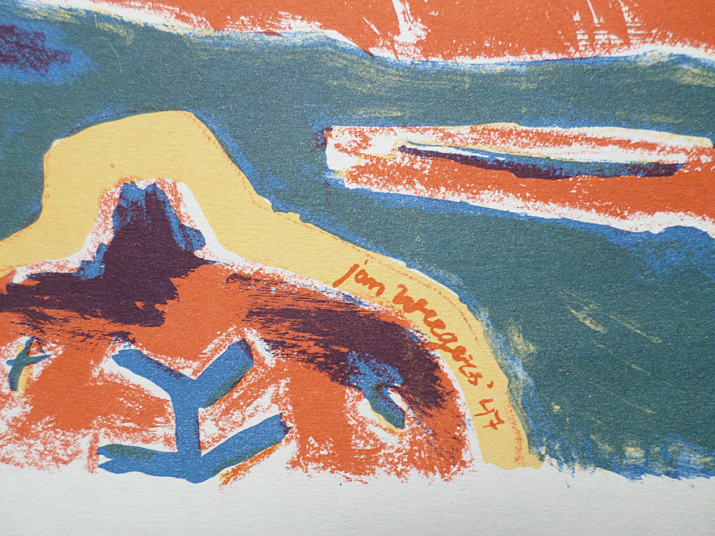 Jan Wiegers - Zittend naakt, litho kopen? Bied vanaf 90!