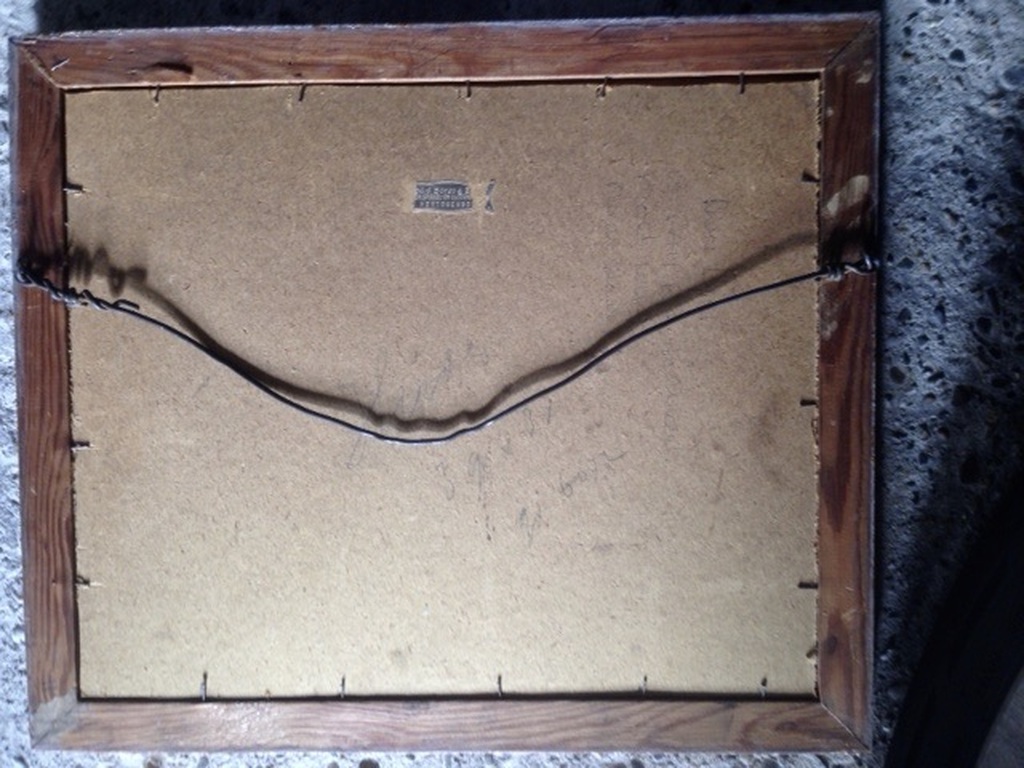 Schilderij Violen in vaas - gesigneerd 46 X 40 cm -in oude lijst. kopen? Bied vanaf 35!