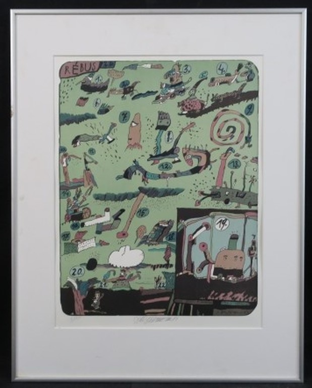 Jiri Salamoun: Litho, Rebus - Ingelijst kopen? Bied vanaf 20!
