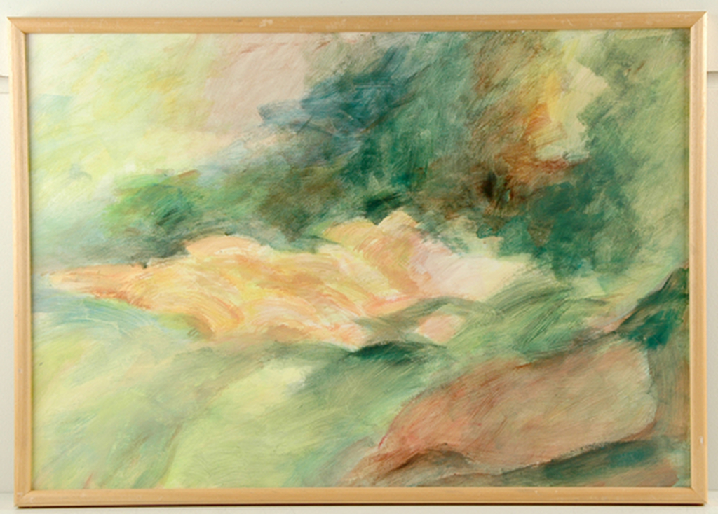 Josje Crince Le Roy – acrylverf op board – “Bij de waterval” kopen? Bied vanaf 295!